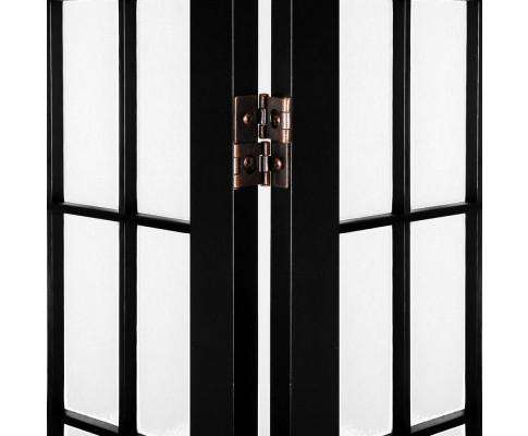 Artiss Room Divider 6 Panel Room Divider Privacy Screen Foldable Pine Wood Stand - Black