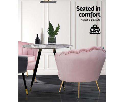 Artiss Accent Chair Accent Retro Velvet - 3 Colours