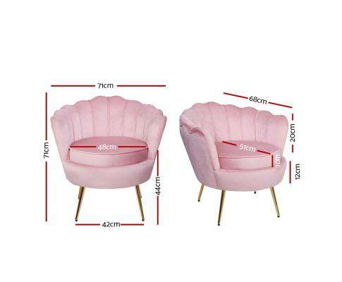 Artiss Accent Chair Accent Retro Velvet - 3 Colours