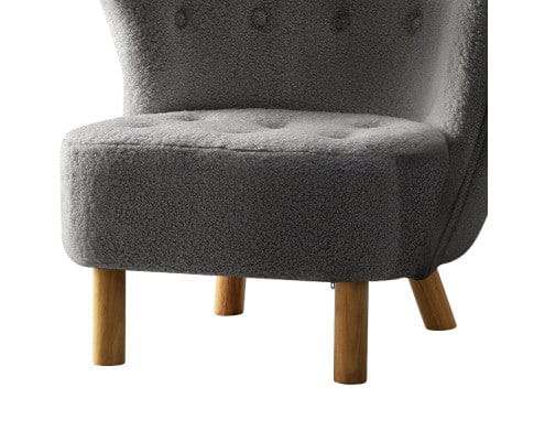 Artiss Accent Chair Armchair Lounge Accent Chair Armchairs Couch Chairs Sofa Bedroom Charcoal