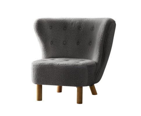 Artiss Accent Chair Armchair Lounge Accent Chair Armchairs Couch Chairs Sofa Bedroom Charcoal
