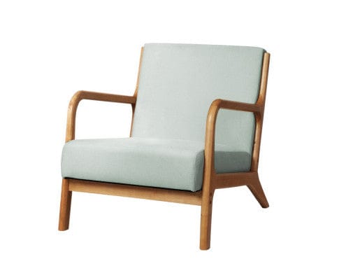 Artiss Accent Chair Armchair Lounge Chair Accent Armchairs Couch Sofa Bedroom Grey Wood