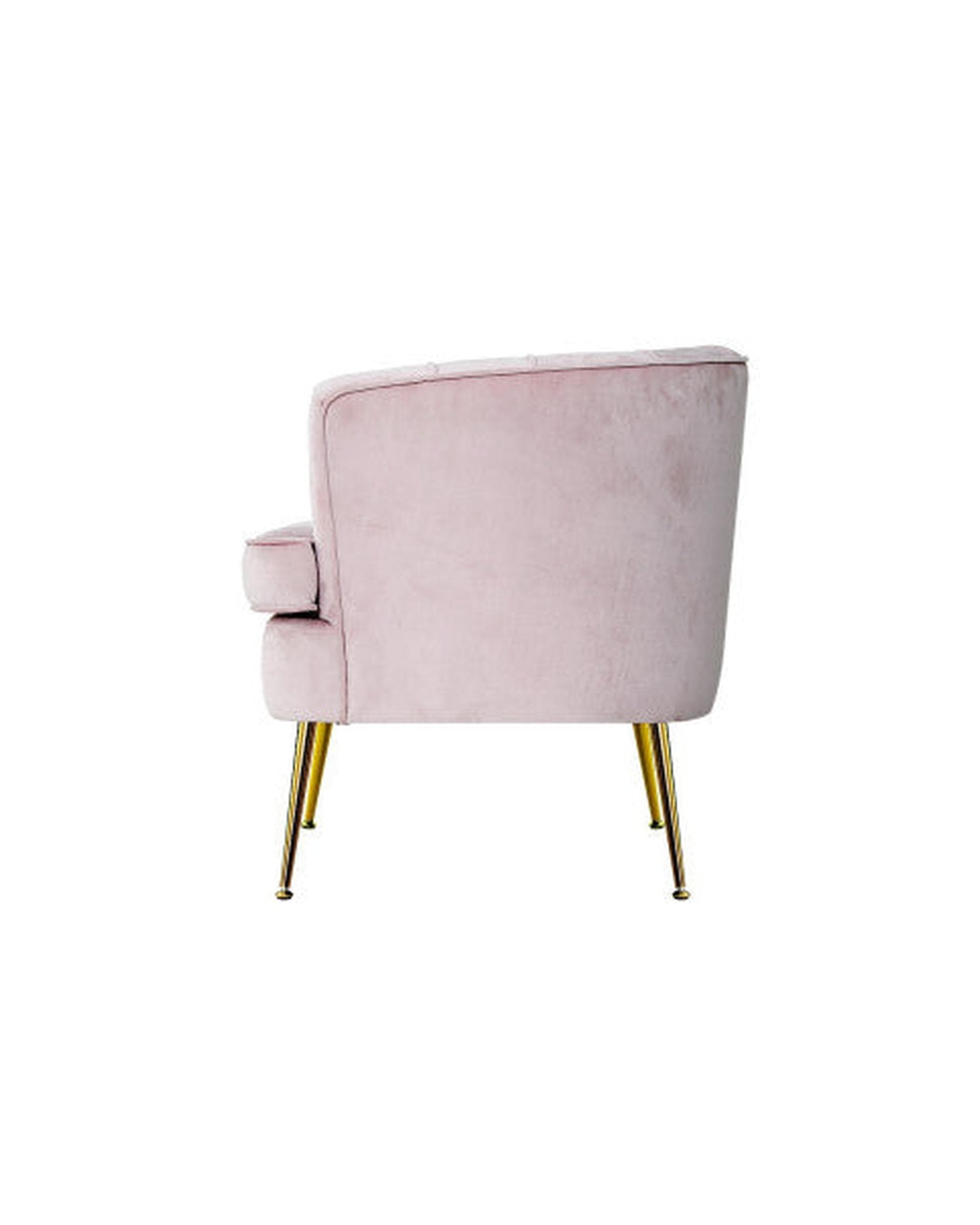 Artiss Accent Chair Armchair Lounge Chair Accent Armchairs Sofa Chairs Velvet Couch - Pink