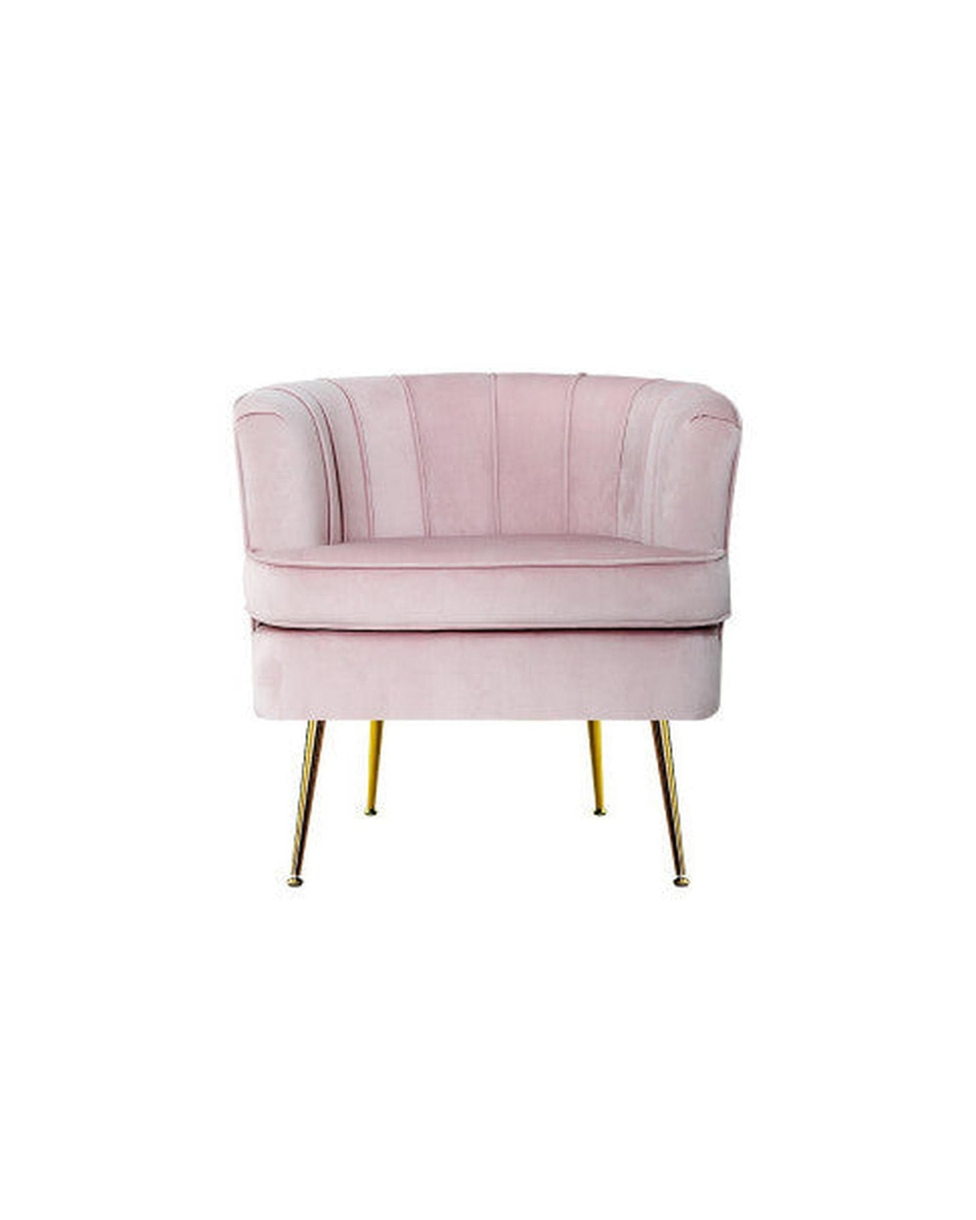 Artiss Accent Chair Armchair Lounge Chair Accent Armchairs Sofa Chairs Velvet Couch - Pink