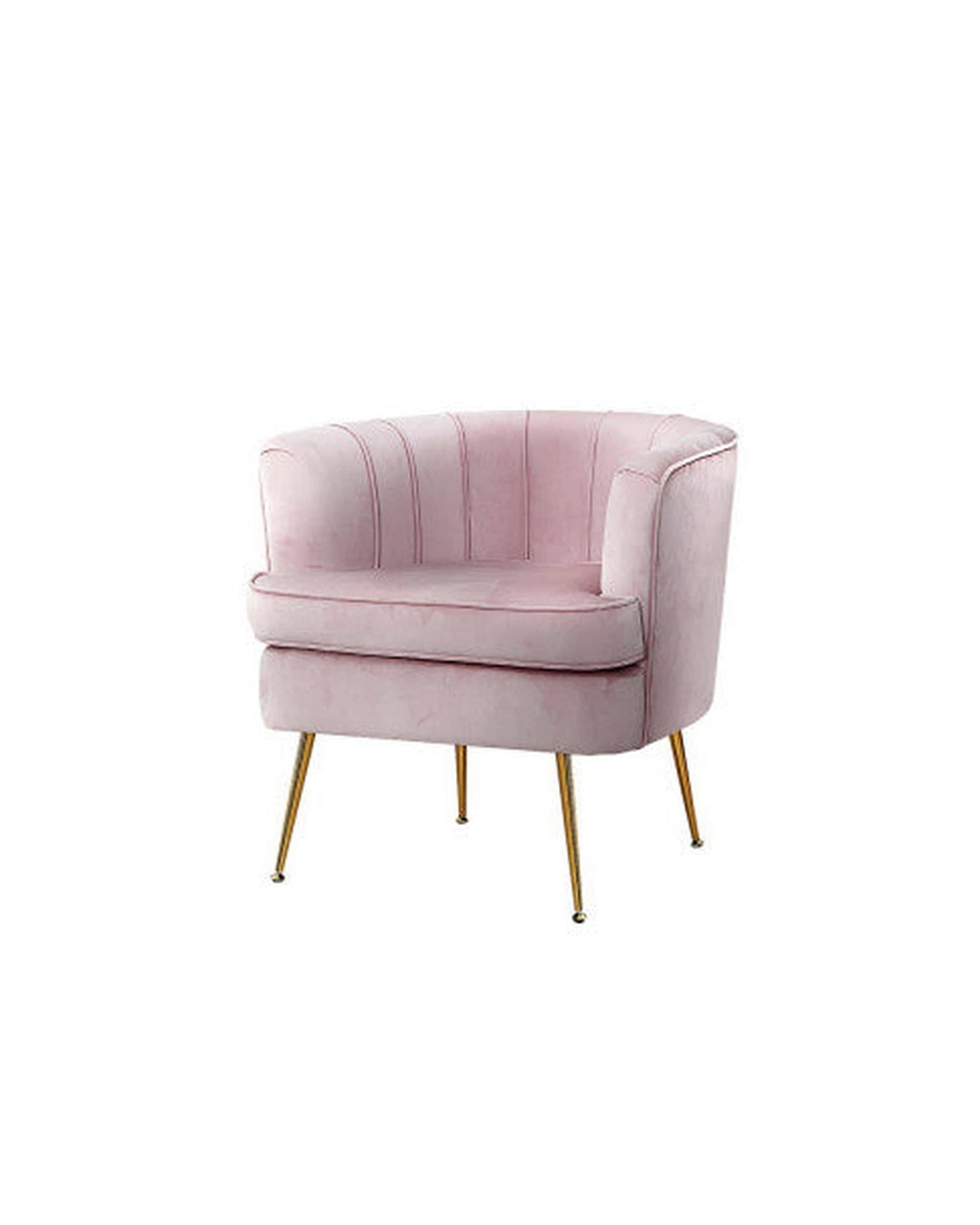 Artiss Accent Chair Armchair Lounge Chair Accent Armchairs Sofa Chairs Velvet Couch - Pink