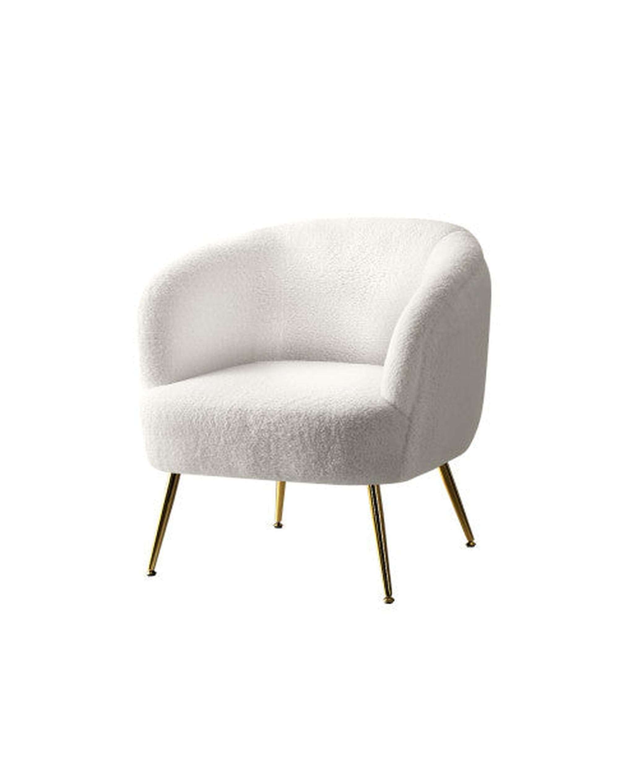 Artiss Accent Chair Armchair Lounge Chair Accent Chairs Armchairs Sherpa Boucle Sofa White