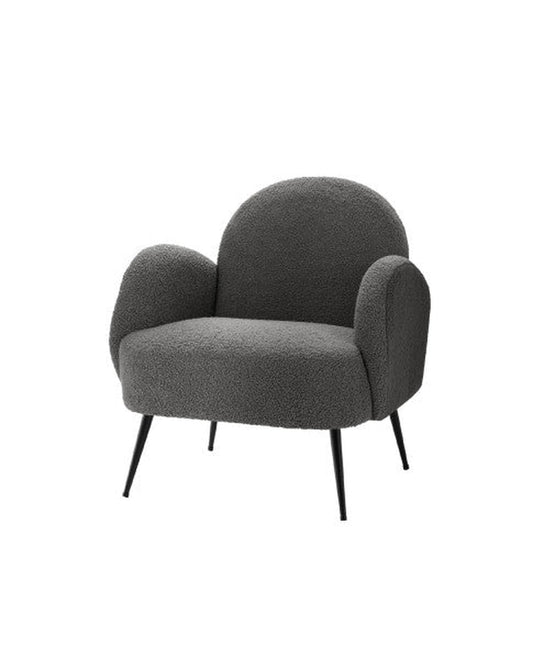 Artiss Accent Chair Armchair Lounge Chair Armchairs Accent Arm Chairs Sherpa Boucle Charcoal