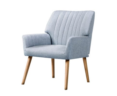 Artiss Accent Chair Armchair Lounge Chair Armchairs Accent Chairs Sofa Couch Fabric Grey