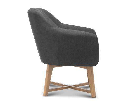 Artiss Accent Chair Aston Tub Accent Chair Charcoal