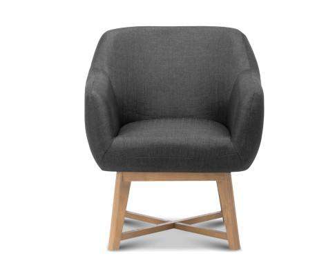 Artiss Accent Chair Aston Tub Accent Chair Charcoal