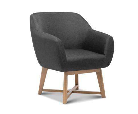 Artiss Accent Chair Aston Tub Accent Chair Charcoal