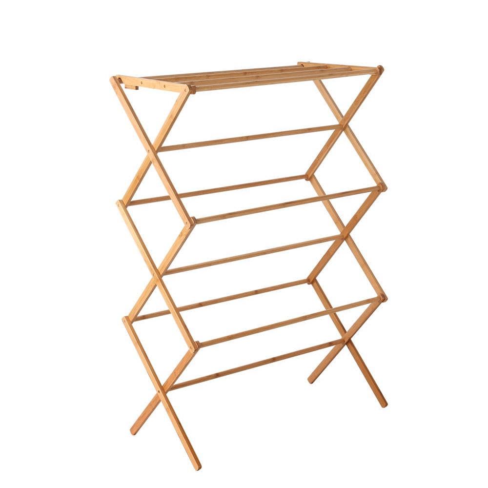 Artiss Shoe Rack Bamboo Clothes Dry Rack Folable Towel Hanger Laundry Drying