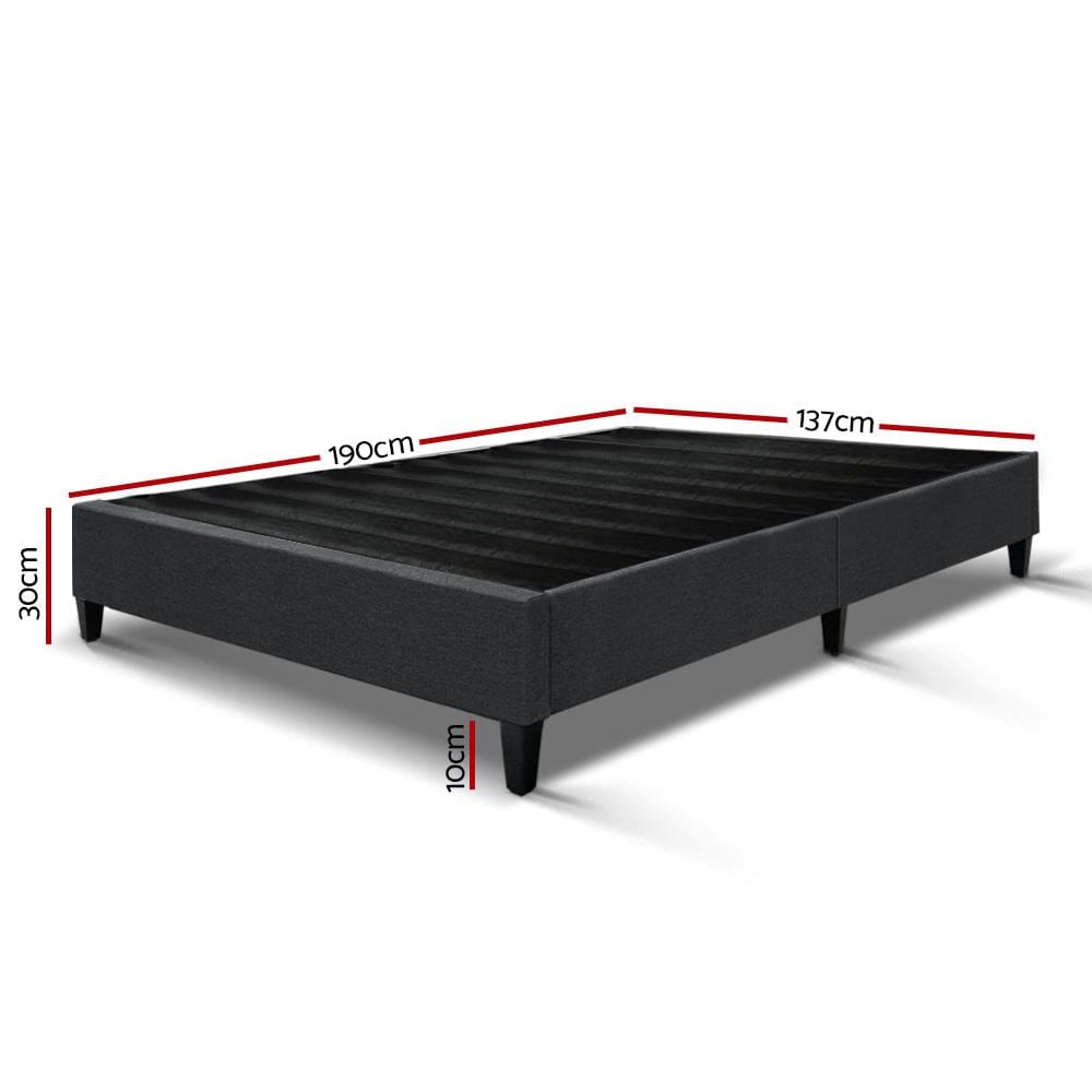 Artiss Base Bed Base Double Size Frame Fabric Charcoal