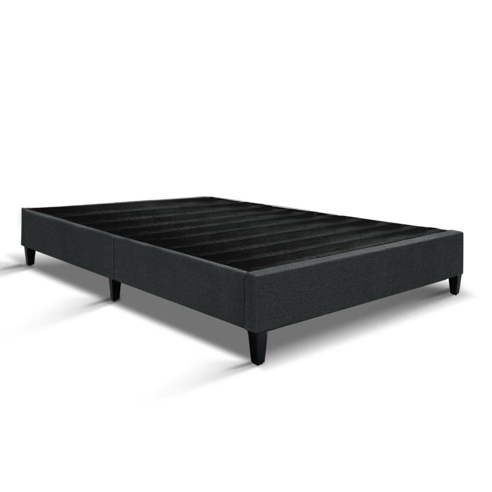 Artiss Base Bed Base Double Size Frame Fabric Charcoal
