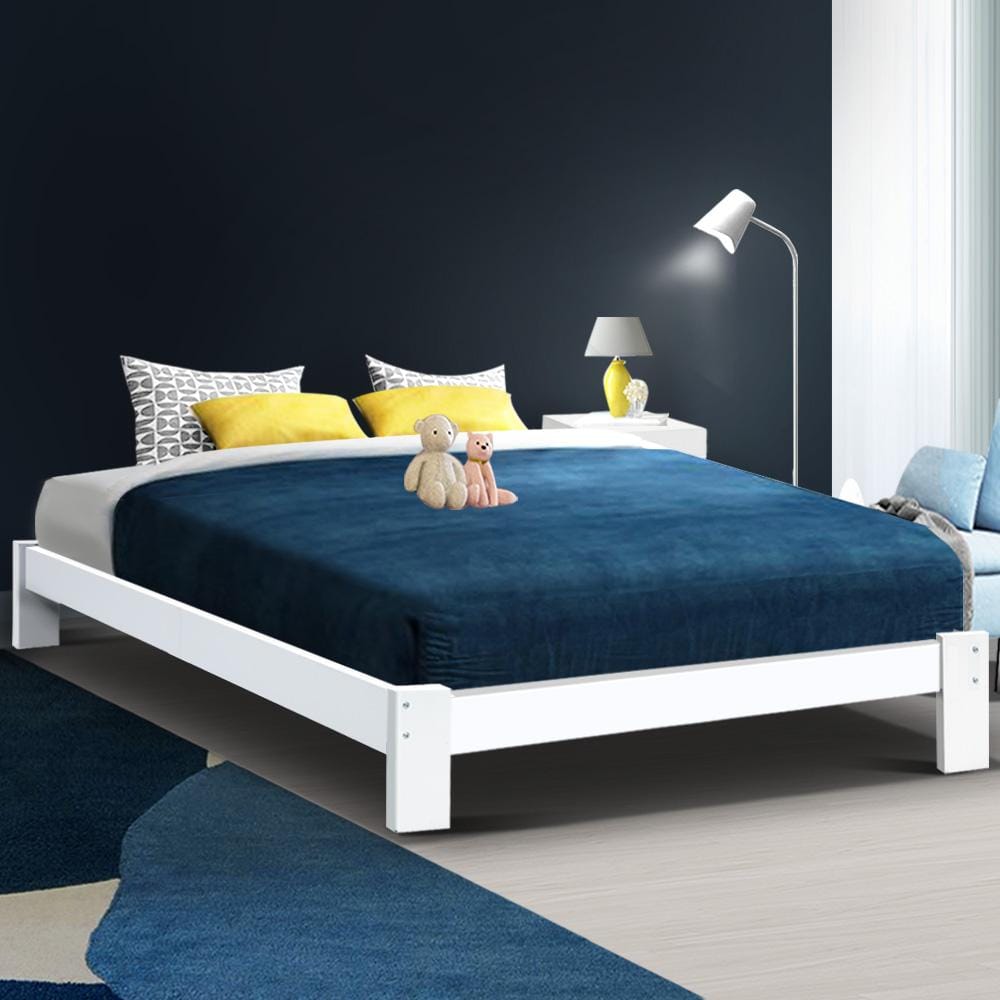 Artiss Base Bed Frame King Size Wooden Bed Base Timber Foundation Mattress Platform