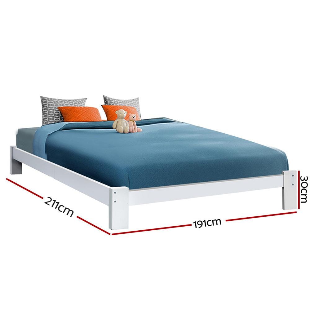 Artiss Base Bed Frame King Size Wooden Bed Base Timber Foundation Mattress Platform