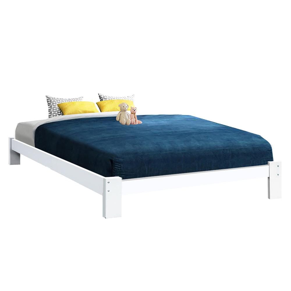 Artiss Base Bed Frame King Size Wooden Bed Base Timber Foundation Mattress Platform