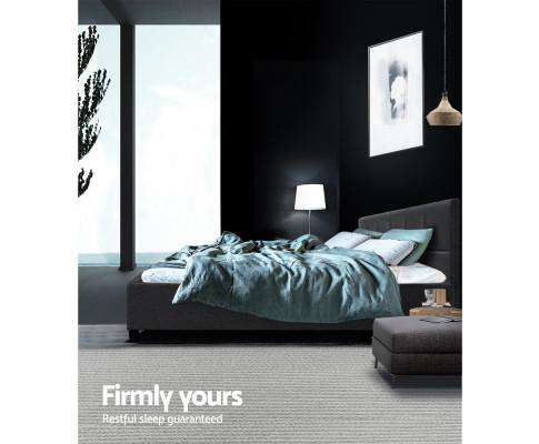 Artiss Bedframe Bed Frame Platform Fabric Wooden Charcoal TINO