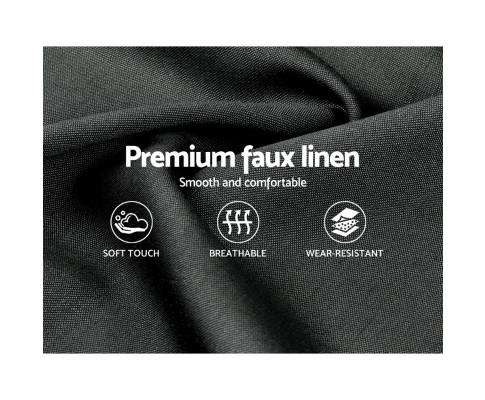 Artiss Bedframe Bed Frame Platform Fabric Wooden Charcoal TINO