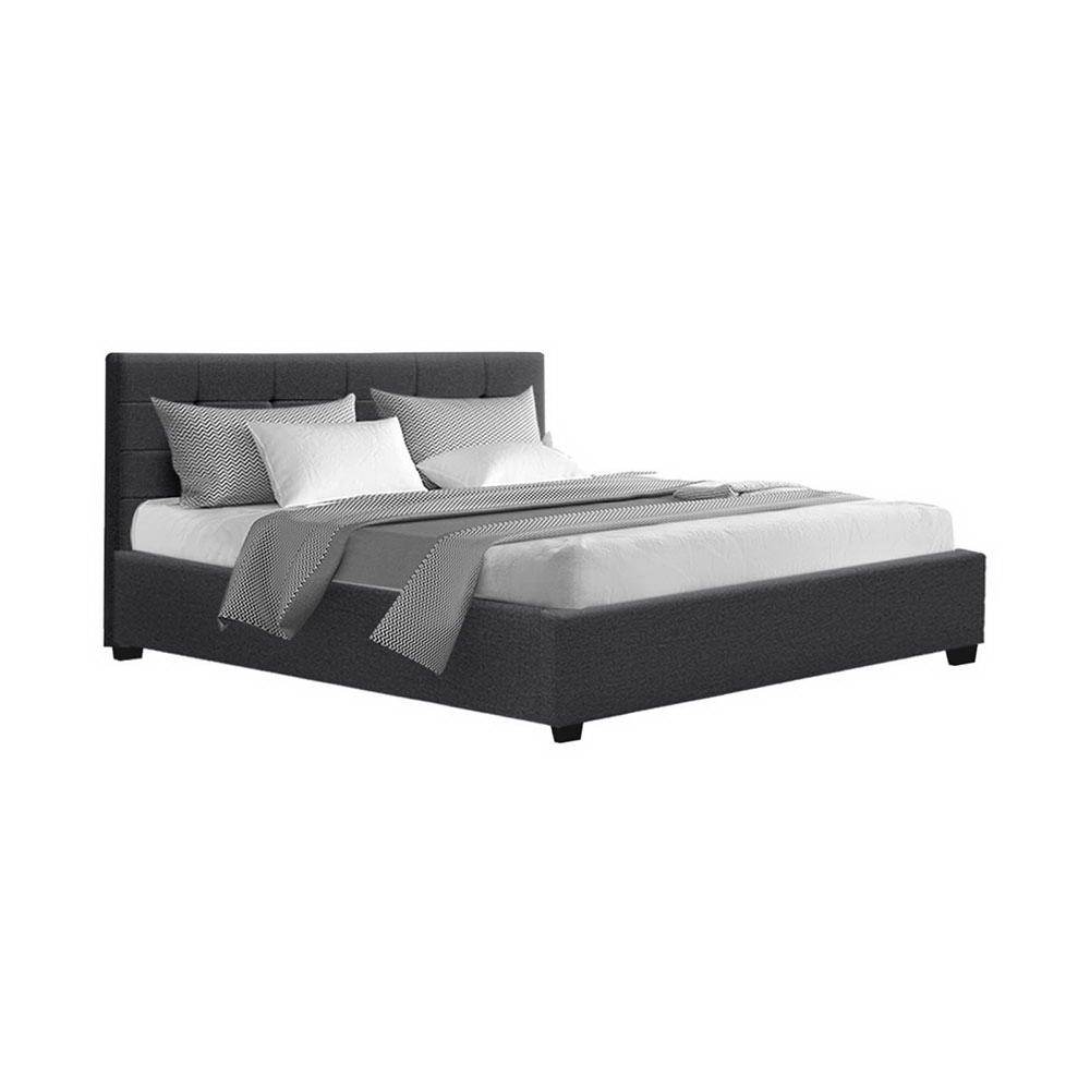 Artiss Bedframe Bed Frame Queen Size Gas Lift Base With Storage Mattress Fabric Lisa