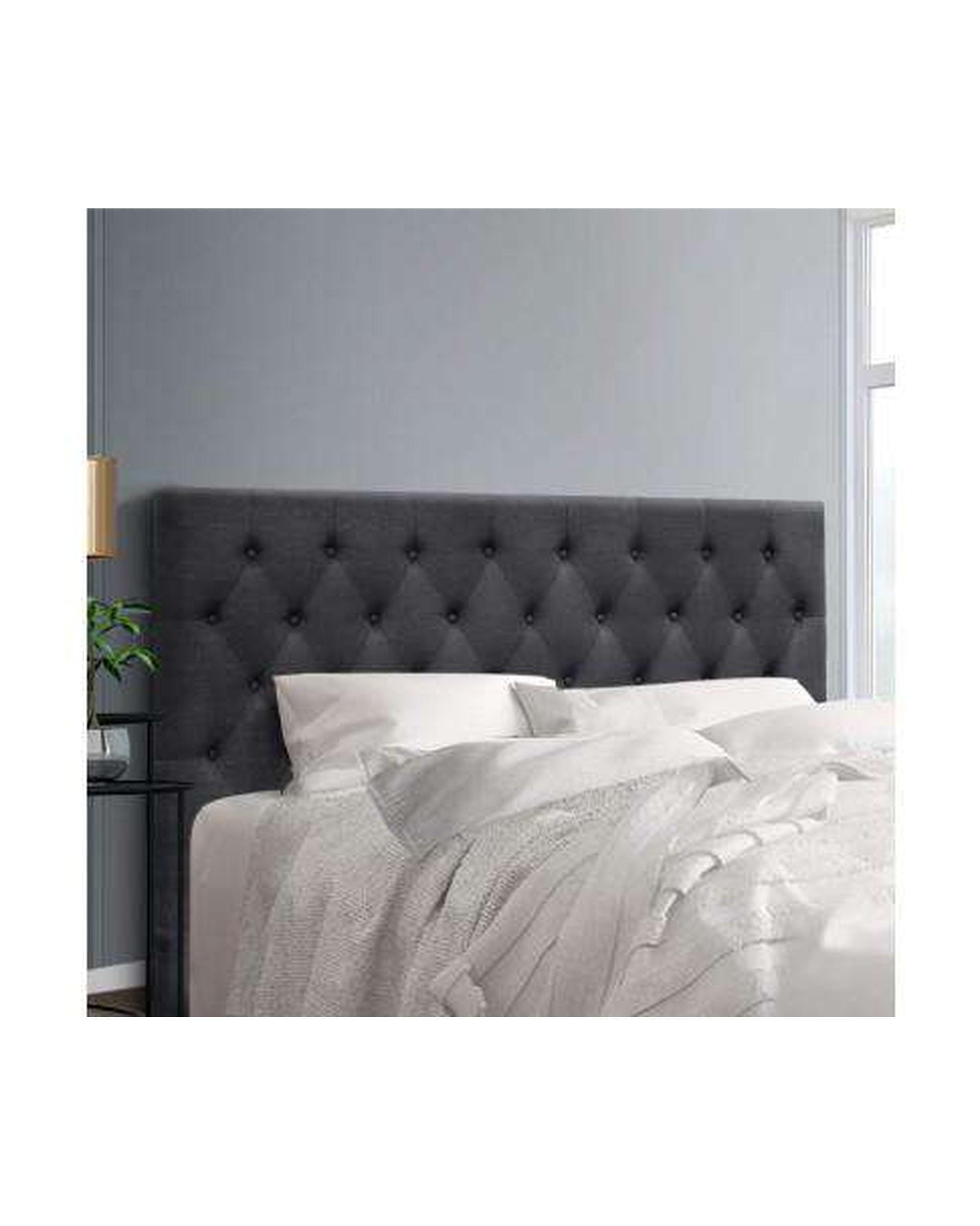 Artiss Bedhead Bed Head Headboard Bedhead Fabric Frame Base CAPPI Charcoal