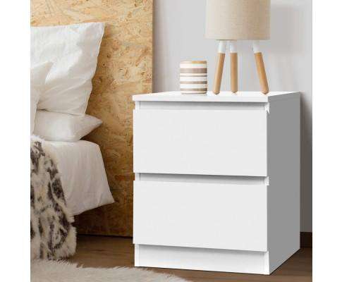 Artiss Bedside Table Bedside Table Cabinet Lamp Side Tables Drawers Nightstand Unit White