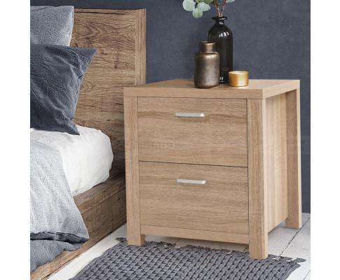 Artiss Bedside Table Bedside Table Lamp Side Tables Drawers Nightstand Unit Beige Wood