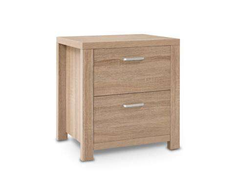 Artiss Bedside Table Bedside Table Lamp Side Tables Drawers Nightstand Unit Beige Wood
