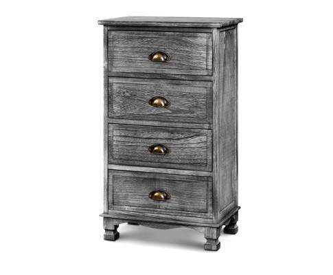 Artiss Bedside Table Bedside Table Vintage - Grey