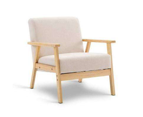 Artiss Accent Chair Beige Fabric Accent Chair - 
3 Colours