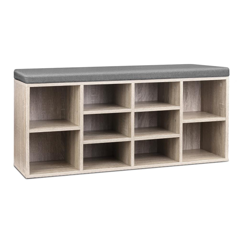 Artiss Shoe Rack Bench Wooden Shoe Rack Storage