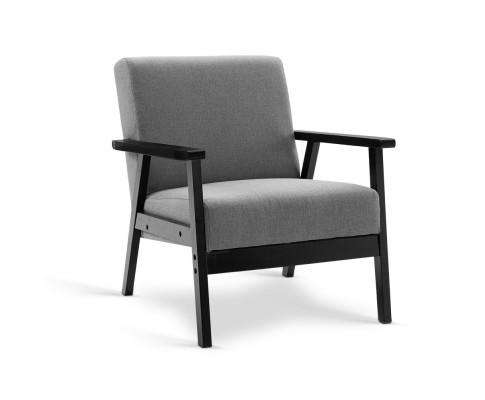 Artiss Accent Chair Black Fabric Accent Chair - 
3 Colours