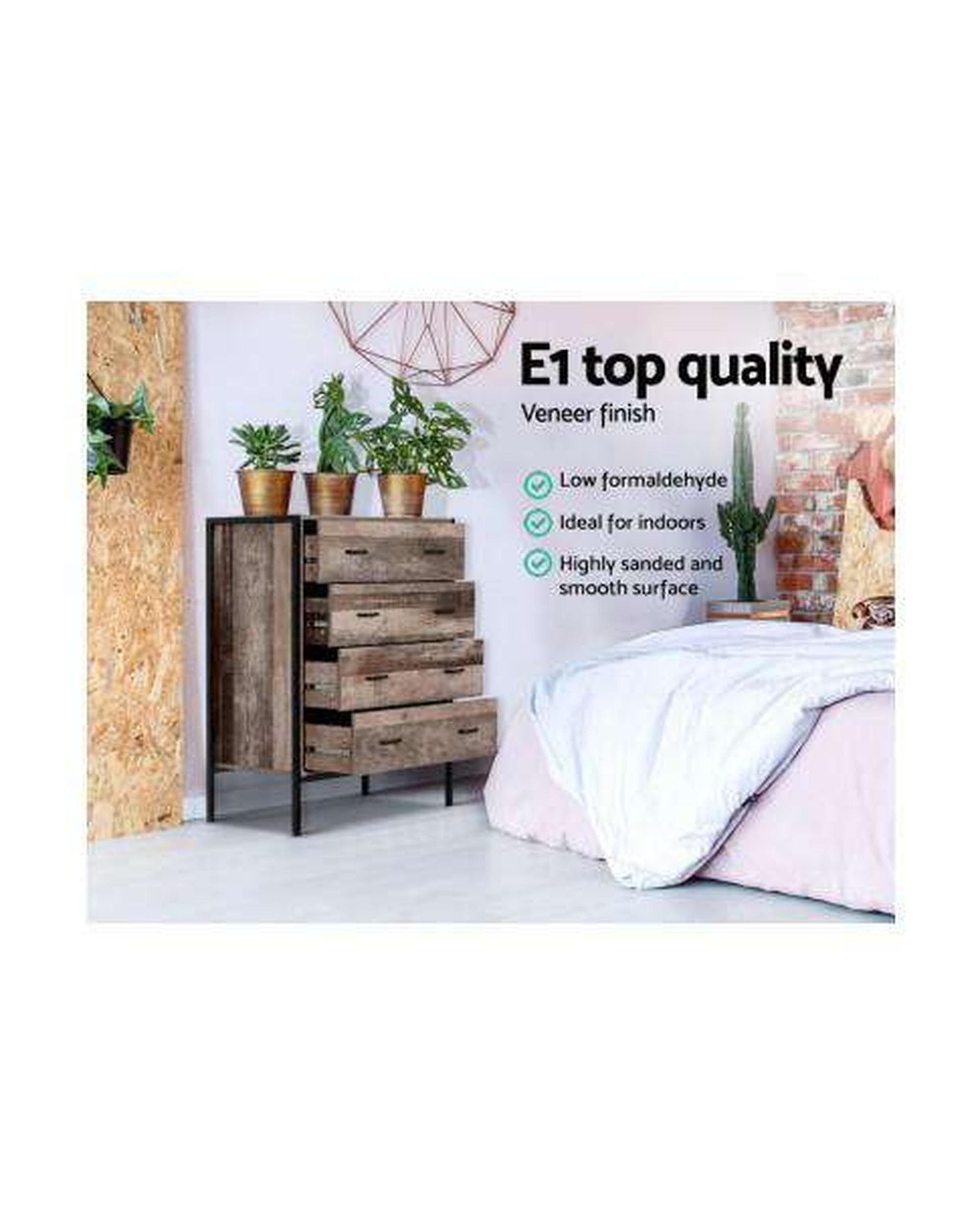 Artiss Chest of Drawers Chest of Drawers - Industrial Rustic