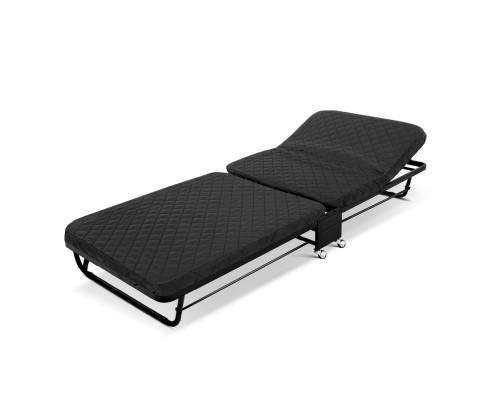 Artiss Portable Mattress Compact Foldable Bed - Black
