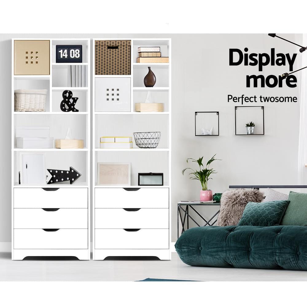 Artiss Chest of Drawers Display Drawer Shelf - White