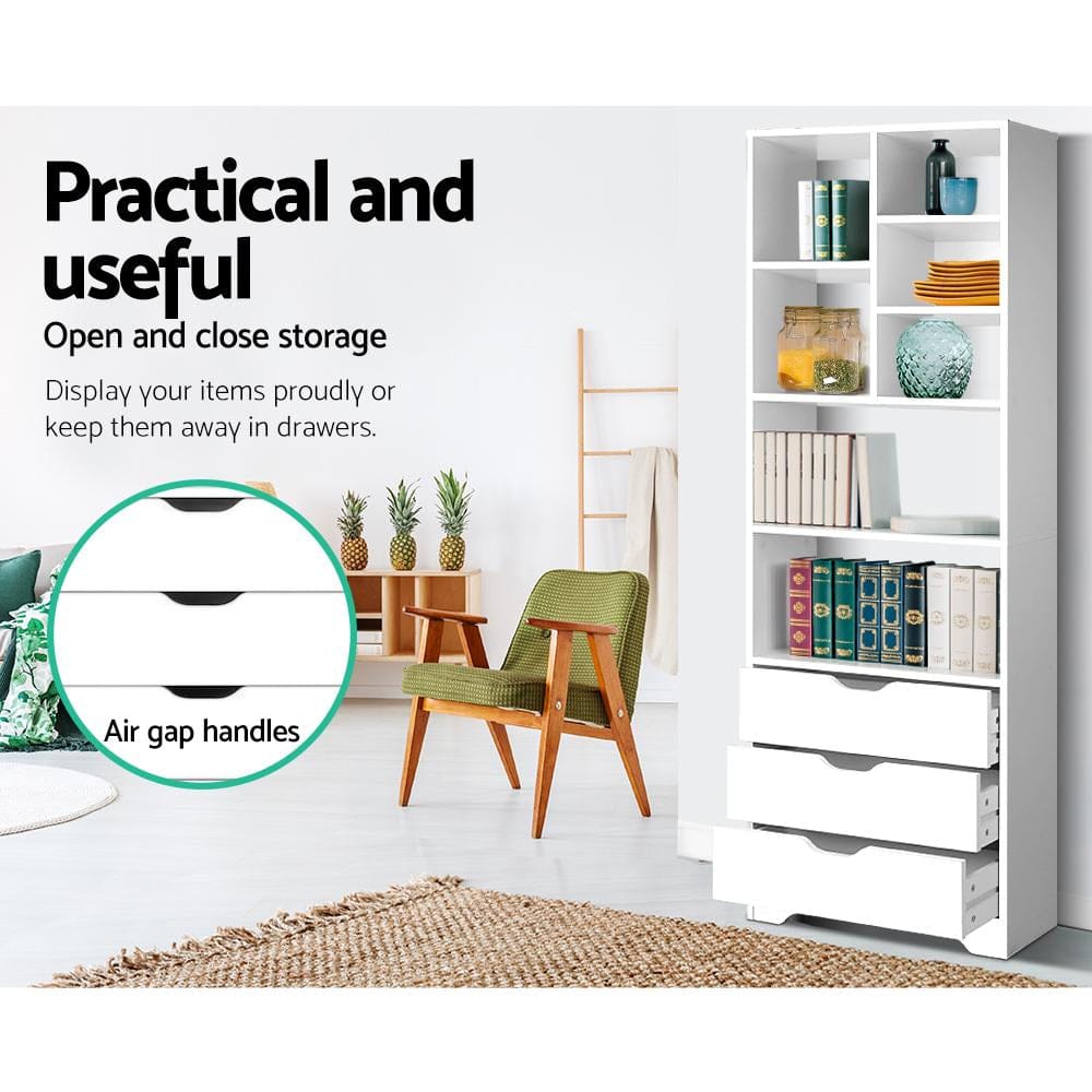 Artiss Chest of Drawers Display Drawer Shelf - White