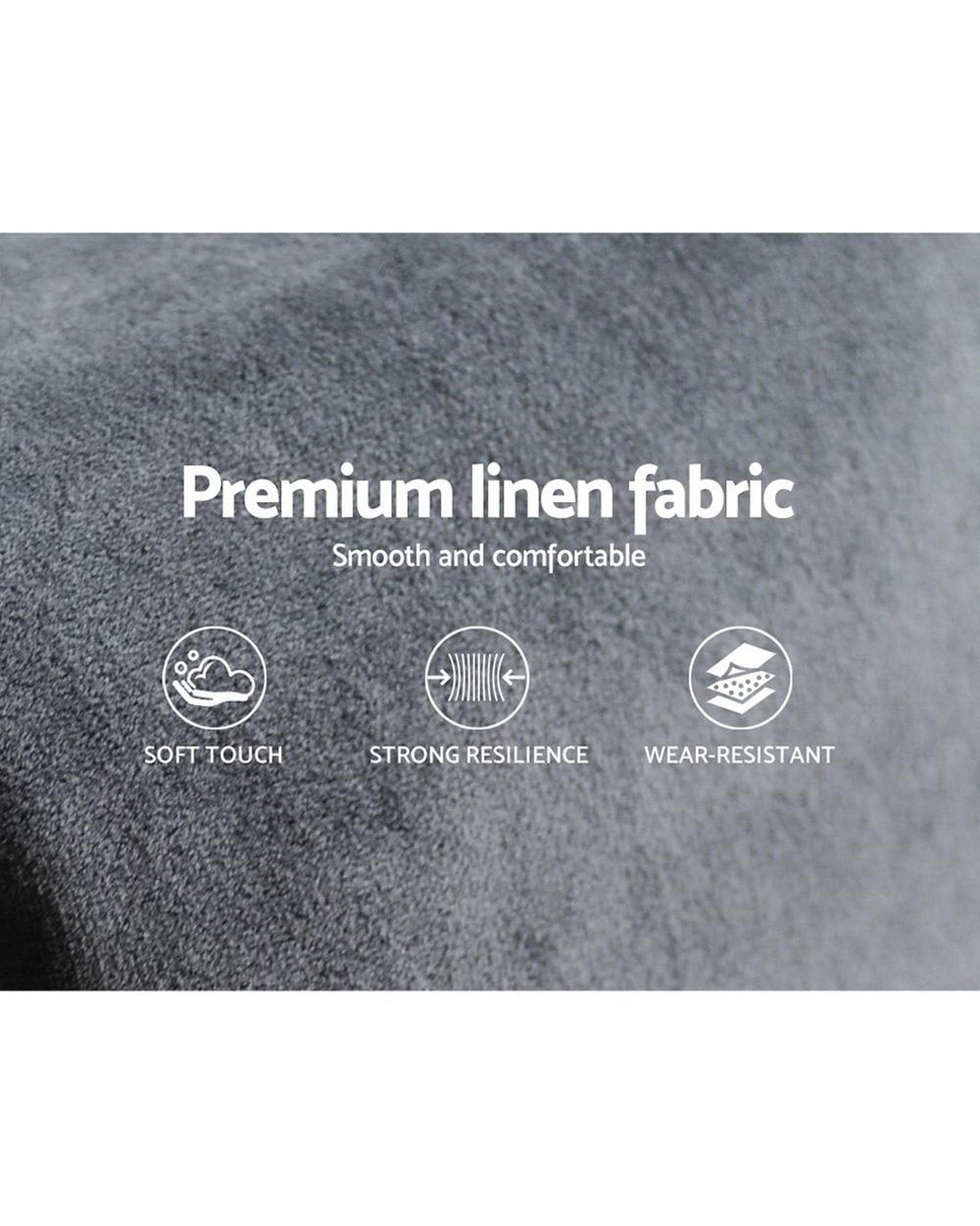 Artiss Bedhead Double Size Bed Head Headboard Bedhead Bed Frame Base VELA Grey Fabric