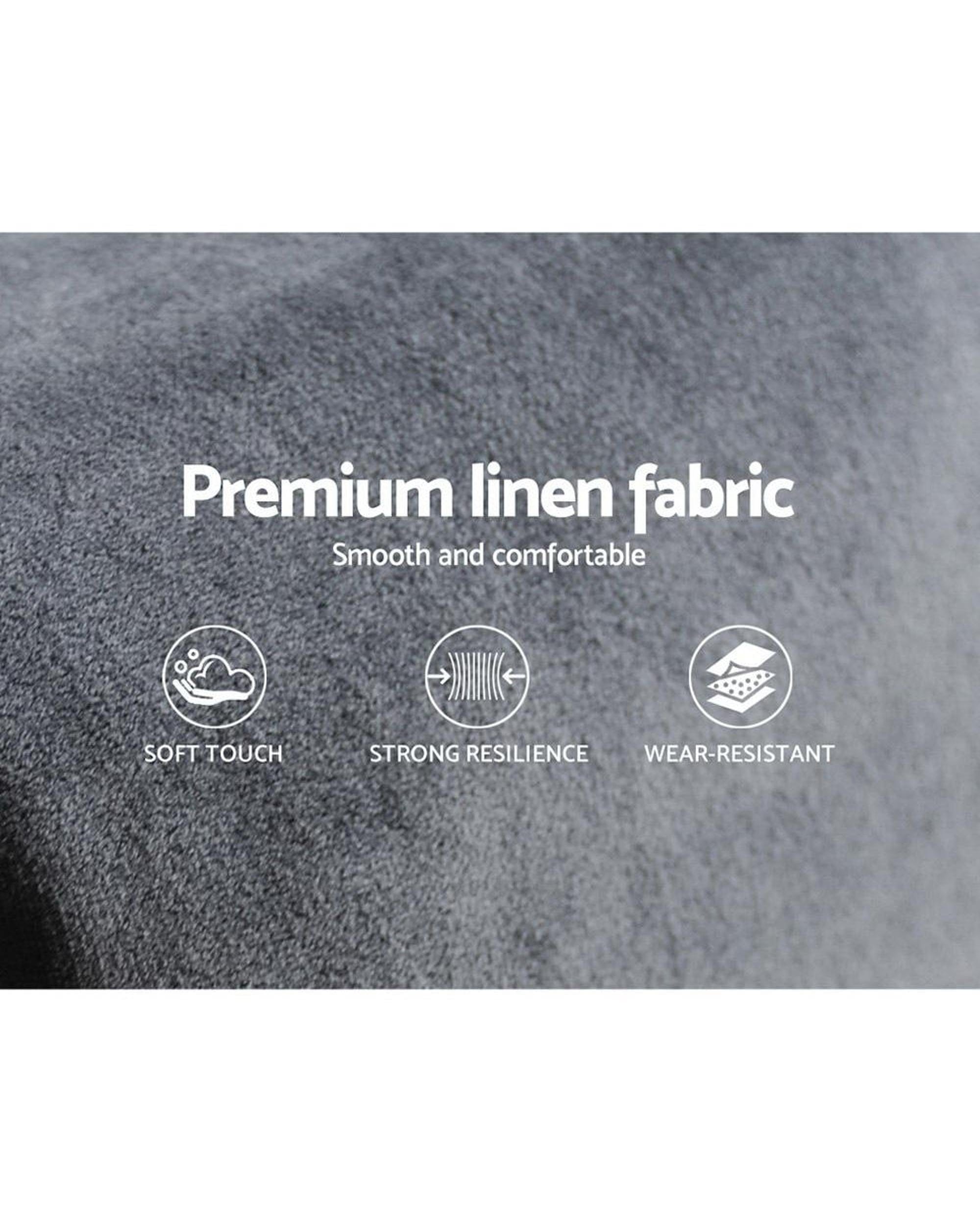 Artiss Bedhead Double Size Bed Head Headboard Bedhead Bed Frame Base VELA Grey Fabric