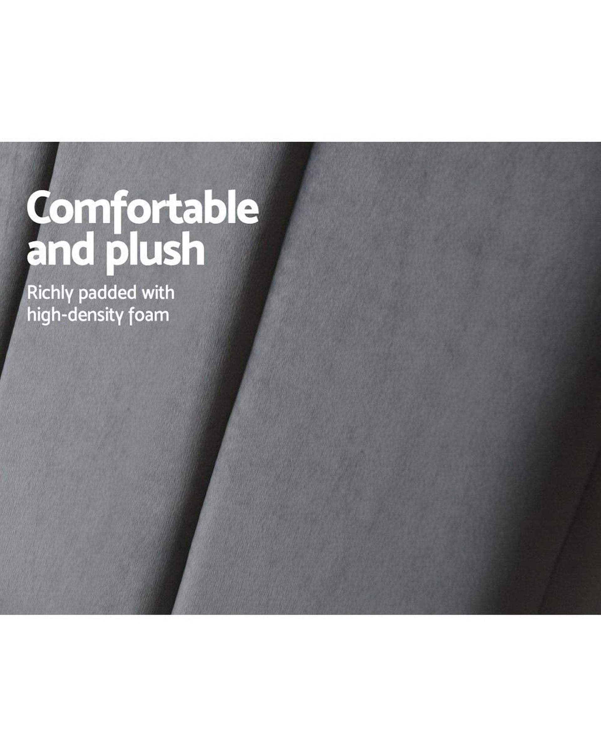 Artiss Bedhead Double Size Bed Head Headboard Bedhead Bed Frame Base VELA Grey Fabric