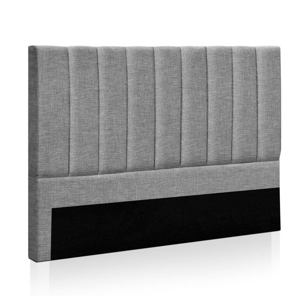 Artiss Bedhead Double Size Bed Head Headboard Bedhead Fabric Frame Base SALA Grey