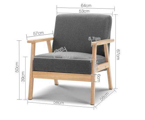 Artiss Accent Chair Fabric Accent Chair - 
3 Colours