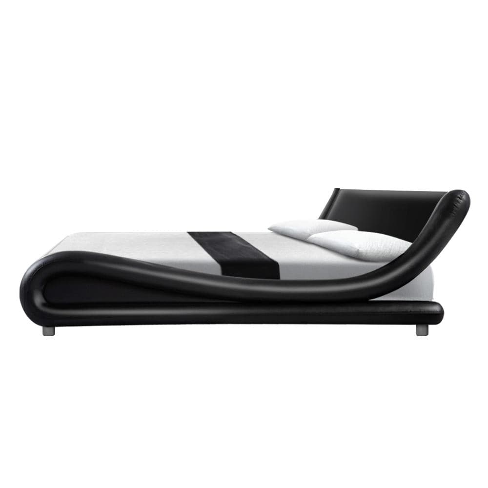 Artiss Bedframe Flio Bed Frame PU Leather - Black King