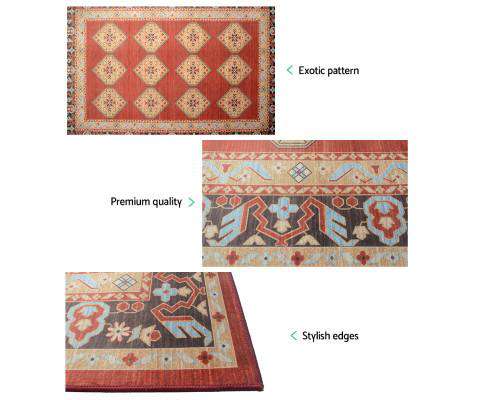 Artiss Rugs Floor Rugs Carpet 160 x 230 Living Room Mat Rugs Bedroom Large Soft Red