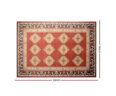 Artiss Rugs Floor Rugs Carpet 160 x 230 Living Room Mat Rugs Bedroom Large Soft Red