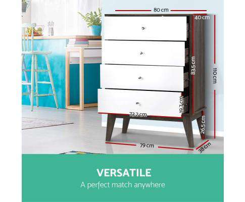 Artiss Chest of Drawers Four Chest of Drawers