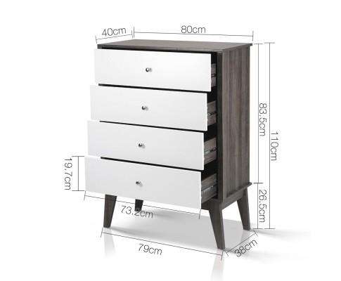 Artiss Chest of Drawers Four Chest of Drawers