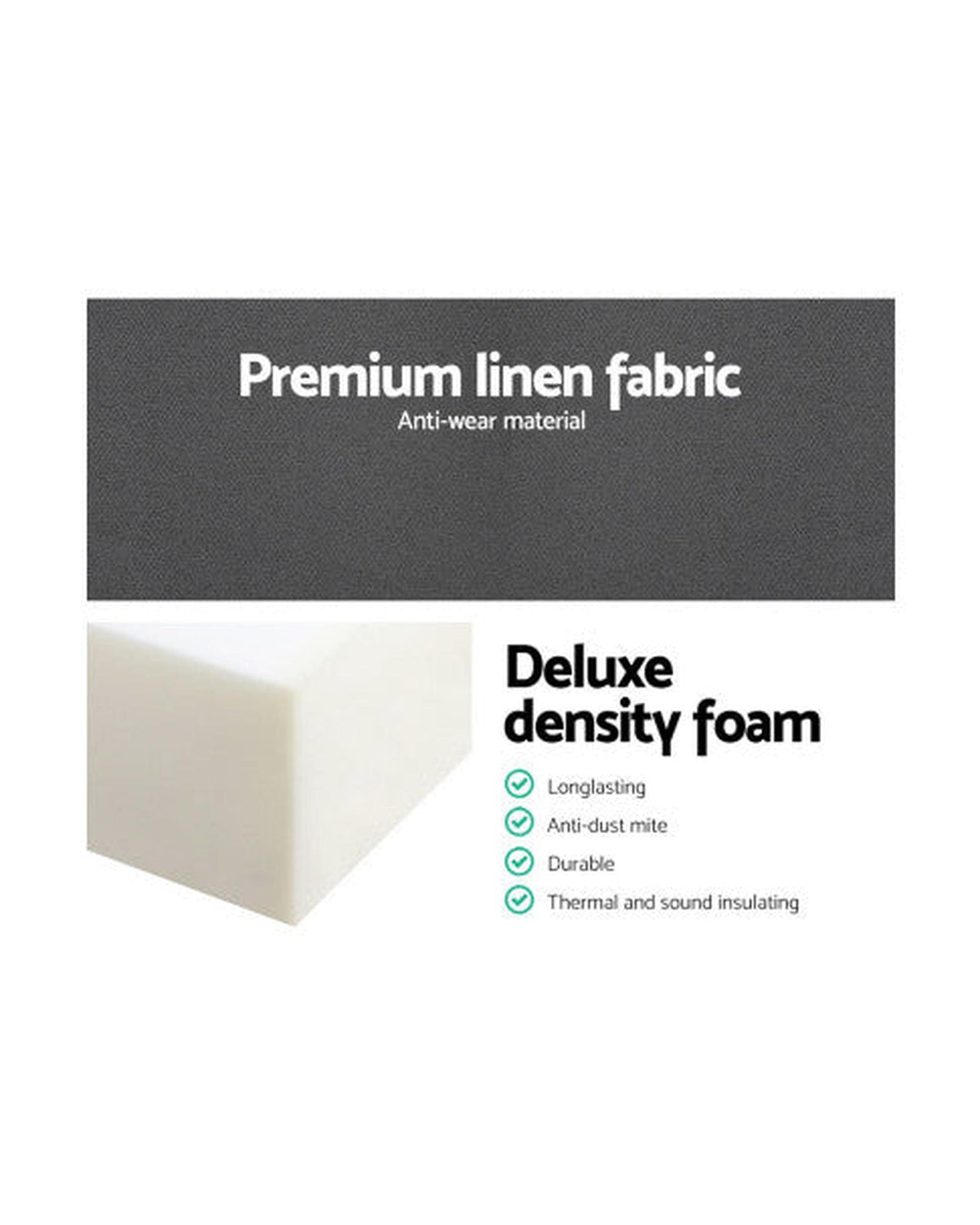 Artiss Portable Mattress Giselle Bedding Double Size Folding Foam Mattress Portable Bed Mat Dark Grey