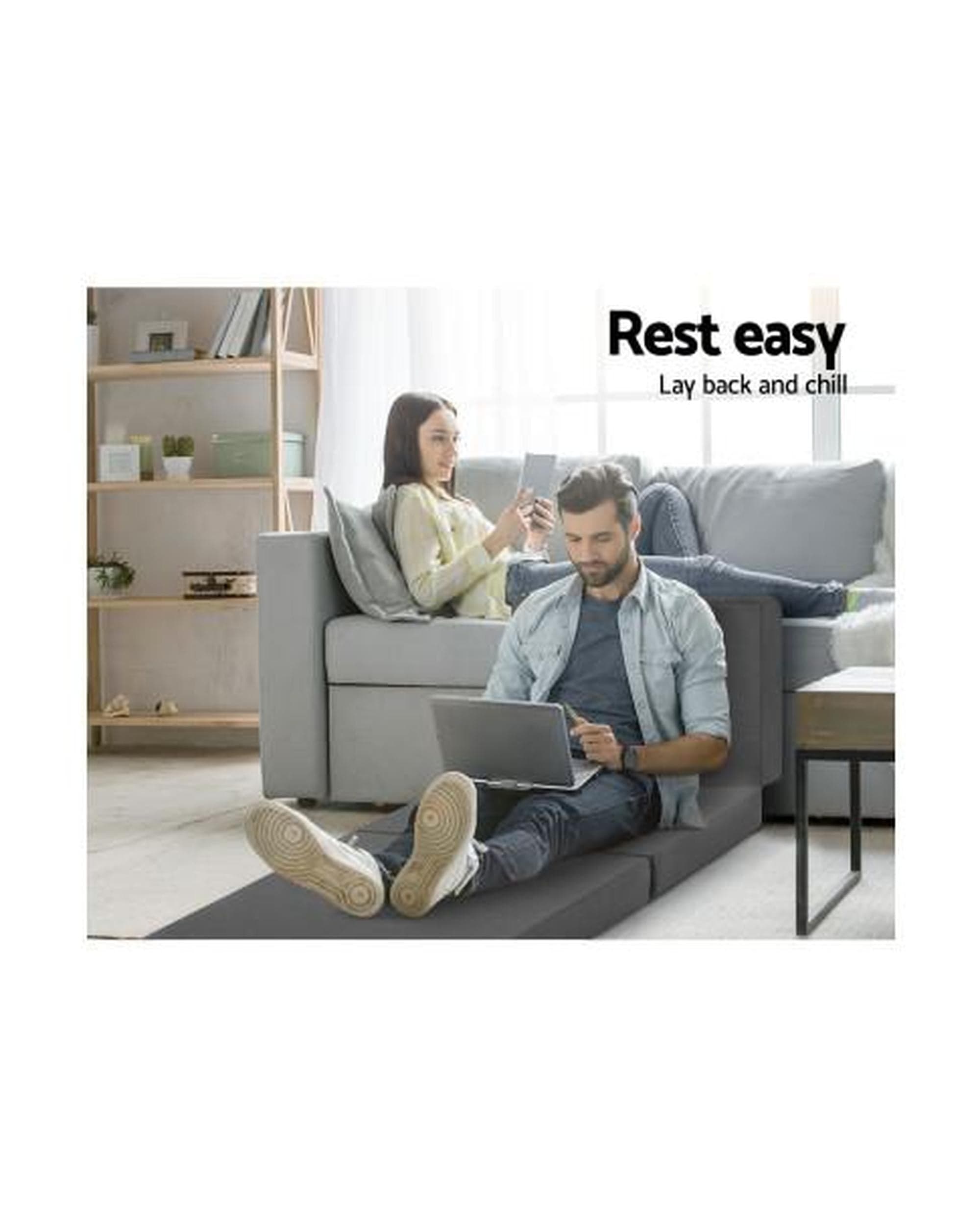 Artiss Portable Mattress Giselle Bedding Folding Foam Portable Mattress