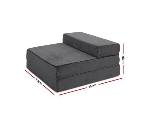 Artiss Portable Mattress Giselle Bedding Folding Foam Portable Mattress Grey