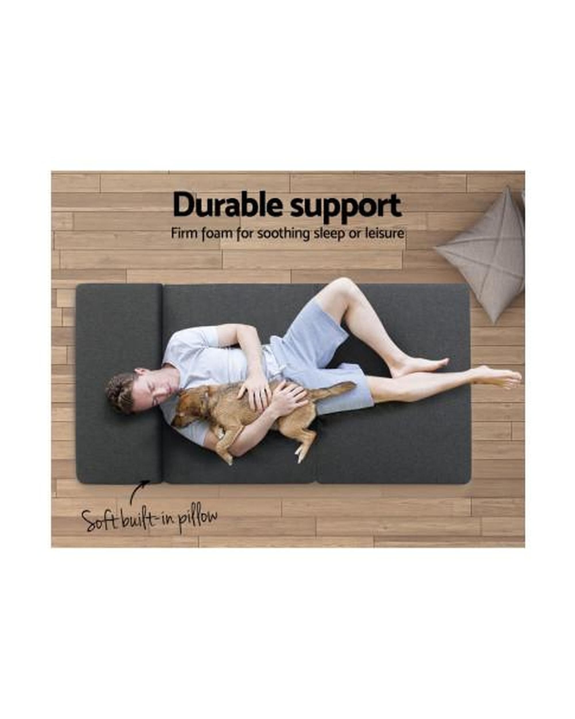 Artiss Portable Mattress Giselle Bedding Folding Mattress Foldable Portable Bed Floor Mat Camping Pad